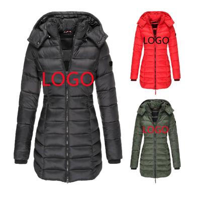 China Anti-Wrinkle Parka Femme Winter Women 7 Colors Goalie Windproof Light Weight Parka Women Jacket Varsity Warm Solid Jacket for sale