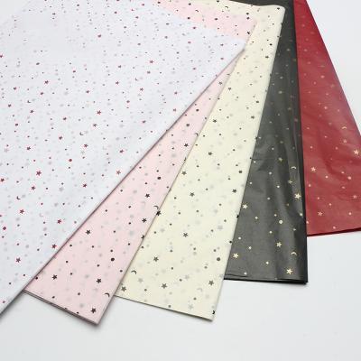 China Custom Wholesale Recyclable Fancy Gift Pink Eco-Friendly Tissue Paper Printed Flower Wrapping Paper Logo for sale