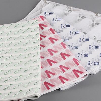 China Custom Printing Tissue Paper Recycled Materials Colorful Logo Gift Wrapping Paper Apparel For Clothing Shoes for sale