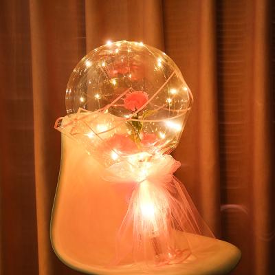 China Gift Wrapping Flowers And Hot Shot Transparent Latex Rose Bobo Balloons For Wedding Valentine's Day Gift for sale