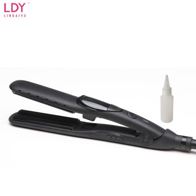 China LDY Newest Vapor Home Professional Flat Iron Straightener Fast Ceramic Titanium Hair Straightener for sale