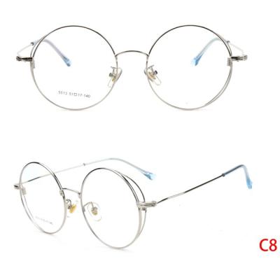 China For Women Gold Optical Glasses Circle Frame Metal Optical Glasses Frame New Design Reading Glasses for sale