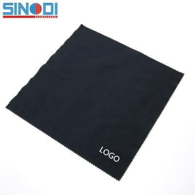 China Durable OEM Microfiber Optical Lens Cleaning Cloth Black Volume for sale