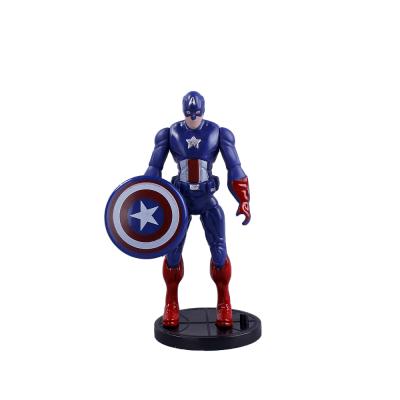 China Wholesale American Cartoon Toy Low Price Hero Man Captain PVC Statue Children's Toy Car Decoration Desktop Gift Cake Topper Cake Decoration Birthday Boy for sale