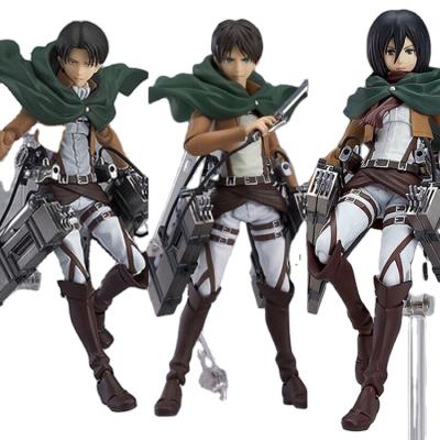 China Handmade Carved Attack On Titan Eren Mikasa Ackerman Figma 207 Mobile Action Figure for sale