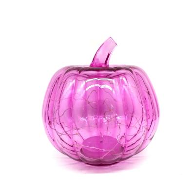 China Halloween-Cute Led Halloween Simple Party Pumpkin Decoration Light Glass Decor for sale