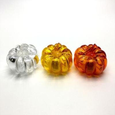 China Gifts Sell Well Set 3 8.5x7.5cm H Harvest Festival Halloween Pumpkin Crystal Plastic Lanterns for sale