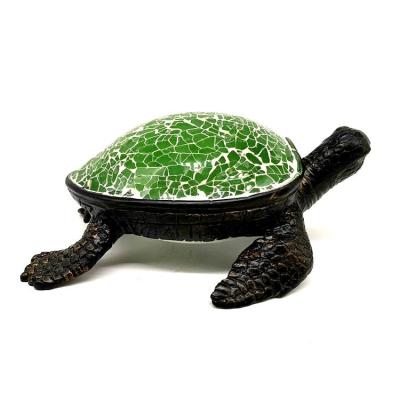 China 2021NEW simple! outdoor celebration party open 19X13X9cm H garden led lamp mosaic turtle light for sale