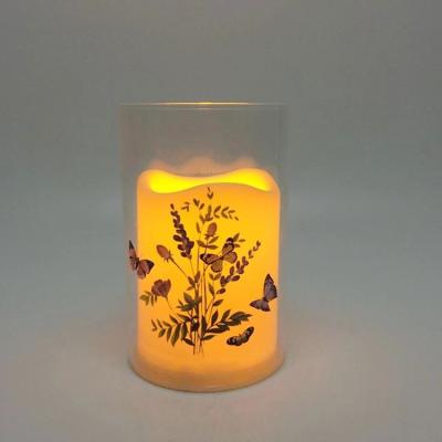 China Birthdays Paraffin Solid Candle Design Sticker Custom Patterned Logo Special Processed Led Candles for sale