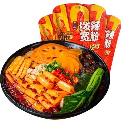 China OEM 320g Spicy Noodles Hot Pot Fresh Chinese Quick Cooking Wide Vermicelli for sale