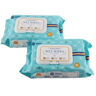 China Soft High Quality Custom Big Logo Antibacterial Newborn Wet Wipes Baby Wipes For Sensitive Skin for sale