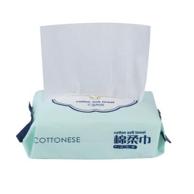 China Soft Cotton Disposable Dry Wet Wipes Soft Cloth Reusable Facial Wipes Dry Wipes for sale