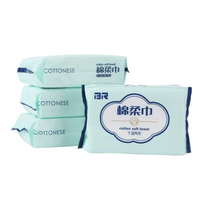 China Soft Reusable 80pcs Baby Wipes Wet&Dry Dual Use Pure Cotton Cloth Wet Cloth for sale