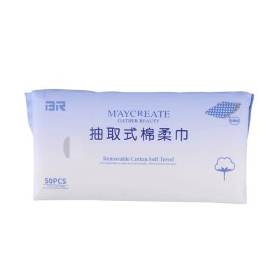 China OEM ODM Cotton Hypoallergenic Disposable Towel Cotton Lint Free Facial Cleansing Cloth For Home for sale