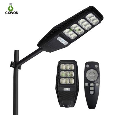 China ROAD Lamp 100W 200W 300W Smart Solar Lighting Radar Motion Sensor Integrated Solar Street Light for sale