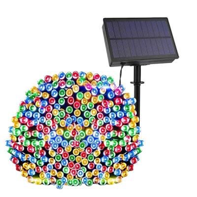 China Outdoor Decoration Christmas Fairy Tale Holiday Lighting Newest Upgraded 8 Modes Solar String Light With Remote Control for sale