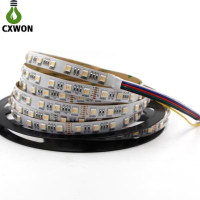 China 5 Color In 1 Wired Strip Light DC 12V 24V 5050 RGBWW Led Strip Light 5 Colors In 1 Led Rgbww Flexible WRGBWW Led Strips for sale