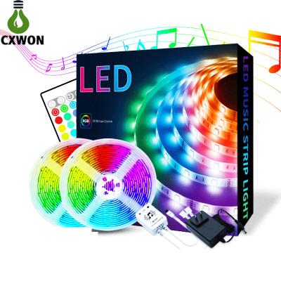 China Music Activated Color Controlled Dream Music Activated LED Strip 5050 RGB Music Light Controlled Flexible Smart Strip for sale