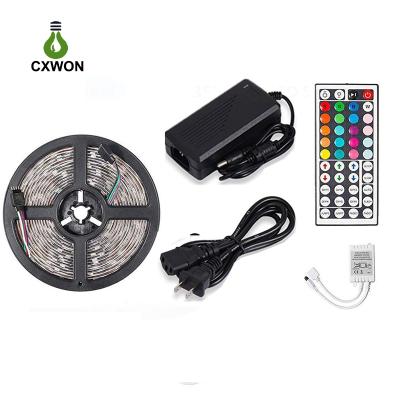 China Hotel LED Strip Kit IP65 SMD 5050 5M 300leds RGB LED Strip Controller 12V Power Supply LED Strip Kit for sale