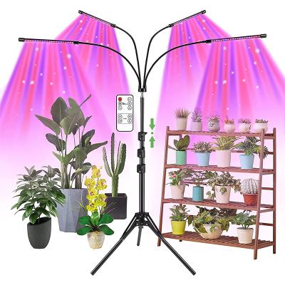 China FLOWER Three Lamp 4 Heads Full Spectrum Plants Growing Lamp 4 Heads Full Spectrum USB Seedling Flowers Indoor Kit for sale