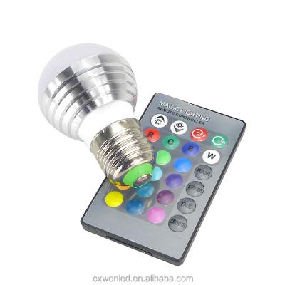 China Residential RGB RGBW led bulb light E27 E14 GU10 MR16 color changing 3w led bulb lamp for bar hotel for sale