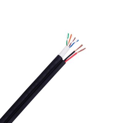 China Networking Lan Cable Networking with Power 2c Wire UTP Cat5e Cable Lan Cable Power Outdoor Indoor Use for sale