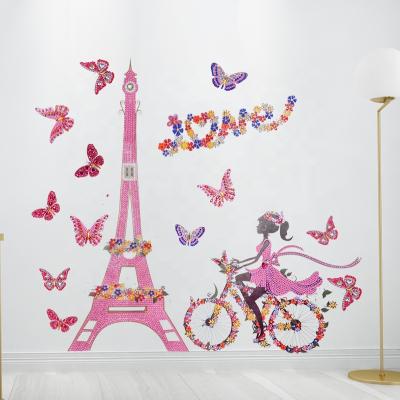 China DIY Painting 3D Diamond Painting Butterfly Wall Decoration Stickers for sale