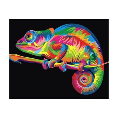 China Diamond Painting Set Animal Gift, Modern Colorful Lizard 2020 Wholesale Christmas Diamond Painting Set for sale