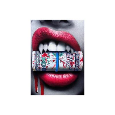 China 2021 modern diy 5d personality red lip diamond painting set,wholesale diamond painting set for sale