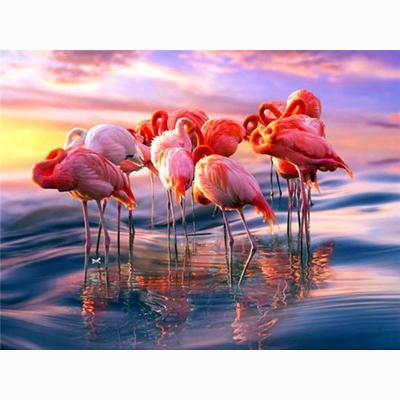 China Environmental Protection Full Diamond Flamingo Decoration DlY Diamond Painting Set for sale