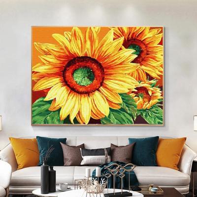 China Sunflower 5D DIY Diamond Painting Wall Art of Diamond Embroidery Rhinestones DIY Painting Mosaic Art Picture for sale