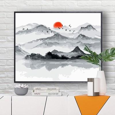 China DIY Painting Living Room Hand Painted Landscape Decorative Painting DIY Painting Handmade Digital Oil Painting for sale