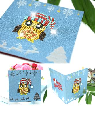 China Creative Kids Diamond Painting DIY Painting Christmas Card Diamond Painting DIY Holiday Card Gift for sale