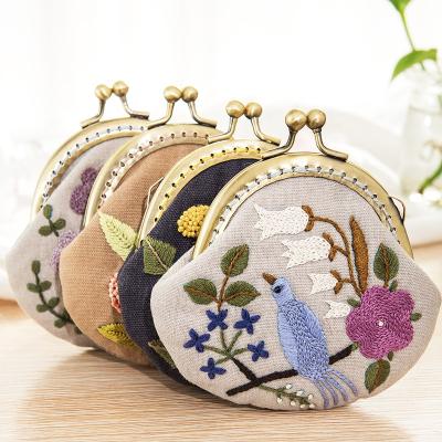 China Home Vintage Coin Purse Cross Stitch Cross Stitch Handmade Decoration DIY Embroidery Gifts / Gift For Girls for sale