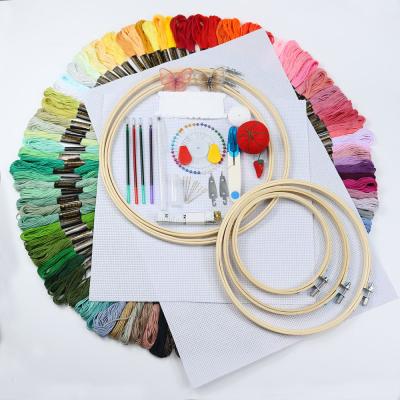 China Embroidery Stitch / Cross Stitch Accessories Set Embroidery Thread Embroidery Circles Embroidery Canvas Sewing Kit for sale