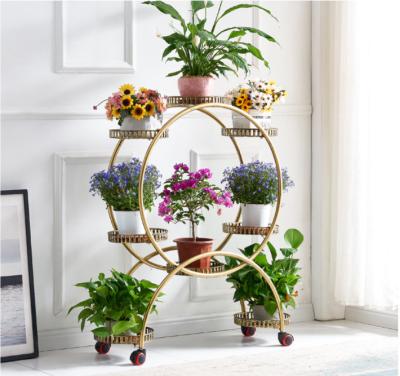 China Plant minimalist multi-layer rack with built-in shelf for balcony flower rack room flower pot for sale