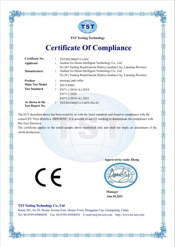 CE - Anshan Go Home Intelligent Technology Co., Ltd.