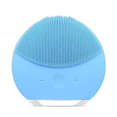 China New Design Acne Treatment Silicon Face Wash Brush Electric Facial Cleanser Face Cleaning Brush for sale