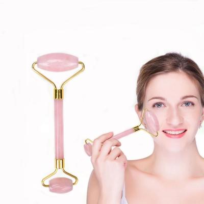 China Whitening Pink Anti Aging Facial Rose Quartz Jade Roller Private Label Jade Roller Rose Quartz Roller for sale