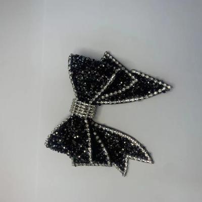 China Wholesale Rhinestones+fabric fashion bow knot shoe accessories color custom buckle with rhinestones for sale