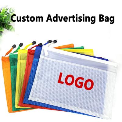 China PVC printing custom zipper bag a4 a5 pvc pencil bag folder logo waterproof folder for sale