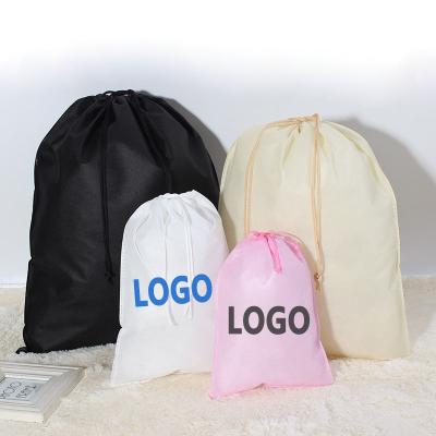 China Drawstring Gift Drawstring Bag Handle Personalized Nonwoven Shoe Bags With Custom Printed Logo for sale