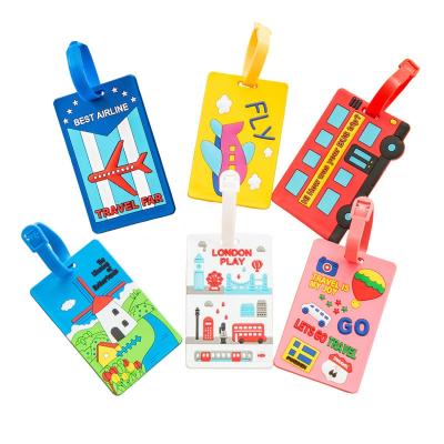 China Soft Wholesale Cheap Soft Silicone Luggage Tag PVC Luggage Tag Custom Rubber Luggage Tag for sale