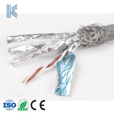 China Dual 1000Mhz Cat7 SSTP Shielded Telecommunication Network Communication Cable 1000FT for sale