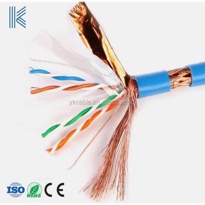 China High Speed ​​Telecommunication CAT6A/CAT7 SFTP Lan Cable Run Flu KE Test CAT6A Ethernet 23AWG Cable for sale