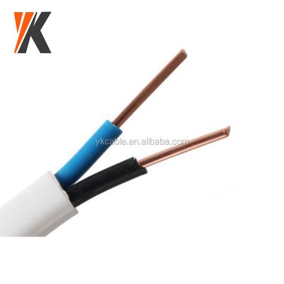 China Overhead Flexible Ignition Housing Wire VDE H03VVH2-F 2x0.5mm2 2x0.75mm2 Flat Cable for sale