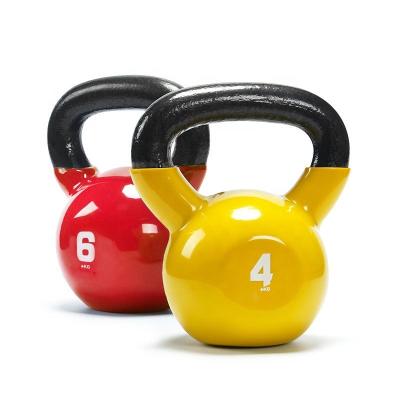 China DuoJiu Sport Durable Vinyl Coated Kettlebells Daily Basics Versatile Color Kettlebell for sale