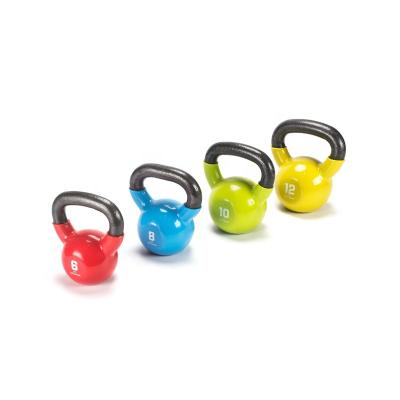 China Strength Training Kettlebell Sets Eco-Friendly Vinyl Coated Kettlebell Great For Fullbody Fitness Workouts for sale