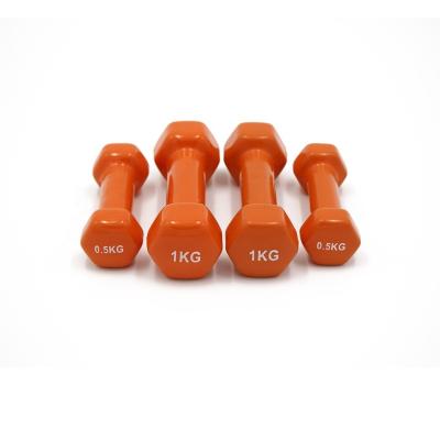 China /Anti Slip - Weight Coated Dumbbell Roll Vinyl Hand Fitness Hexagon Anti-Roll Dumbbell for sale