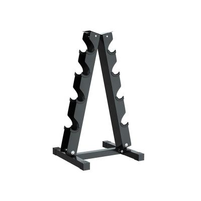 China One Shape Dumbbell Fitness Equipment A-Frame 4 Row Dumbbell Rack Rack For 4 Pairs for sale